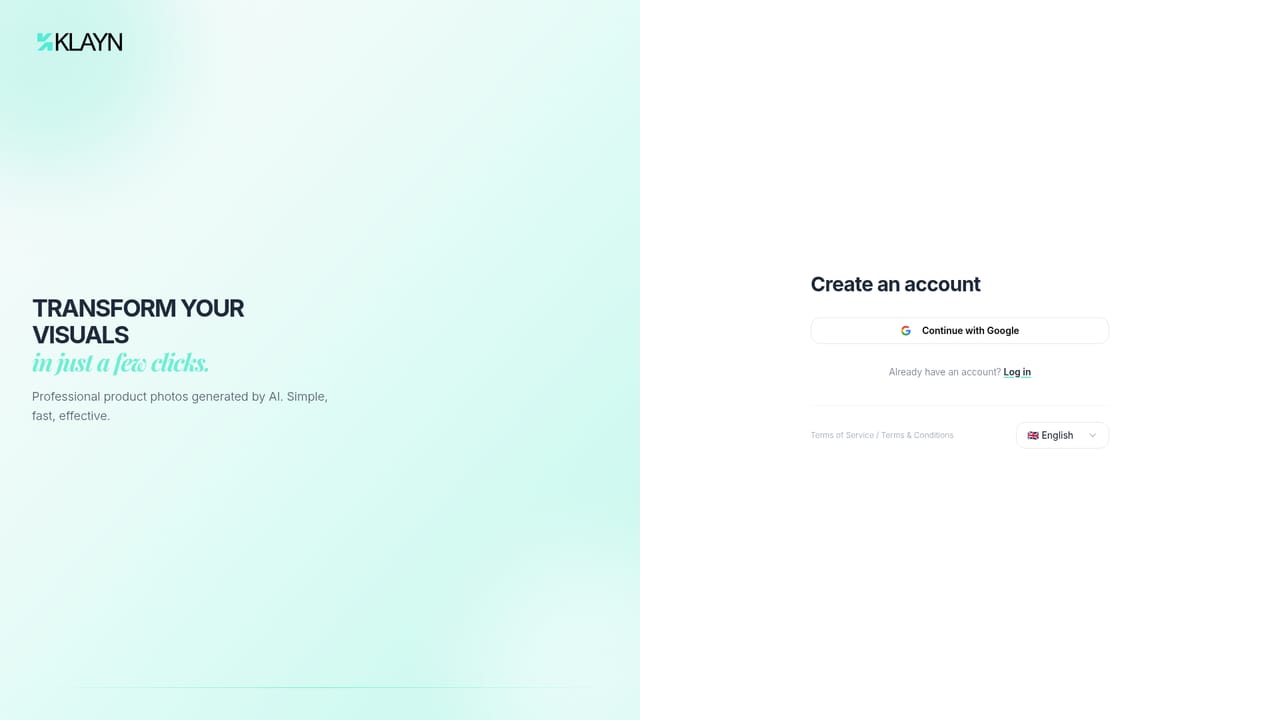 Klayn — Create your account