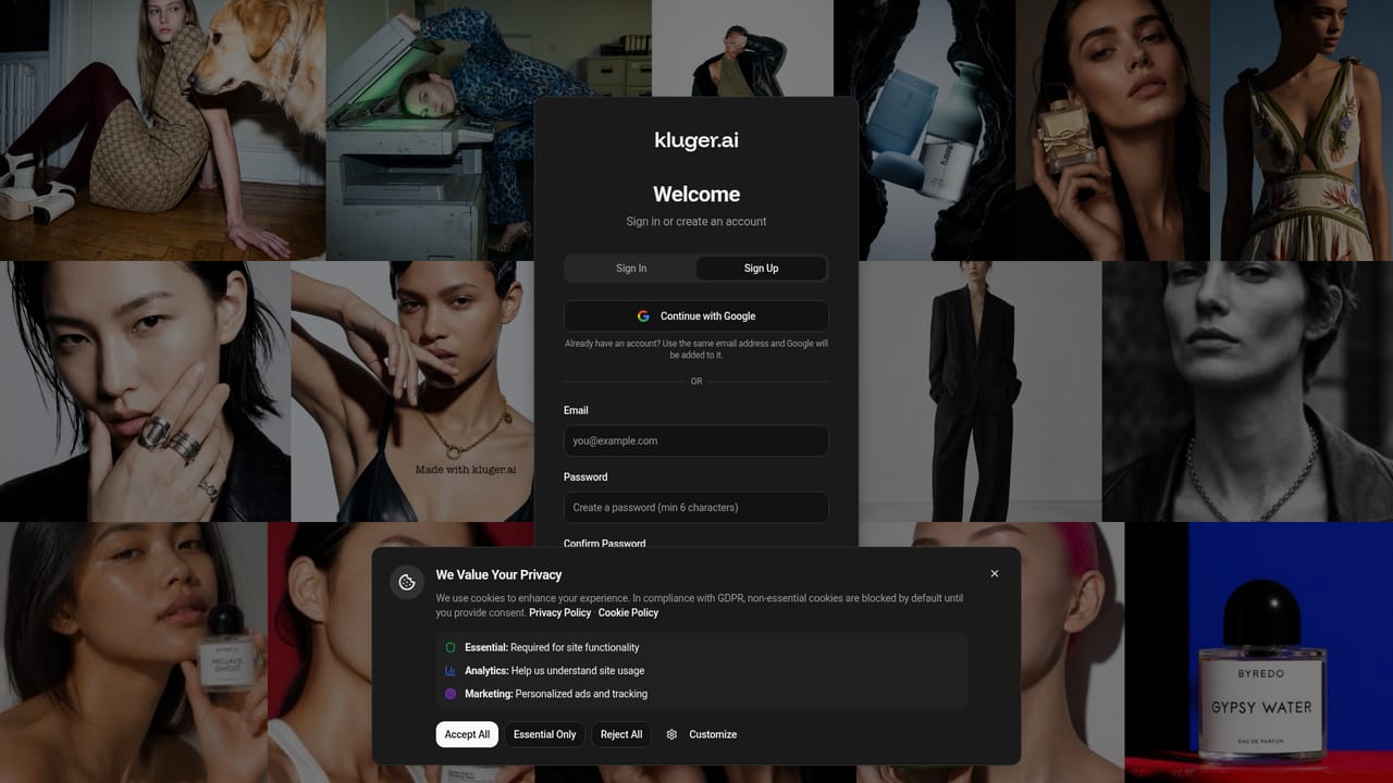 Kluger.ai — Create a free account
