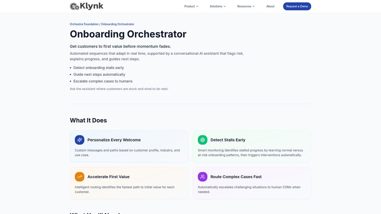 Klynk — Configure onboarding paths