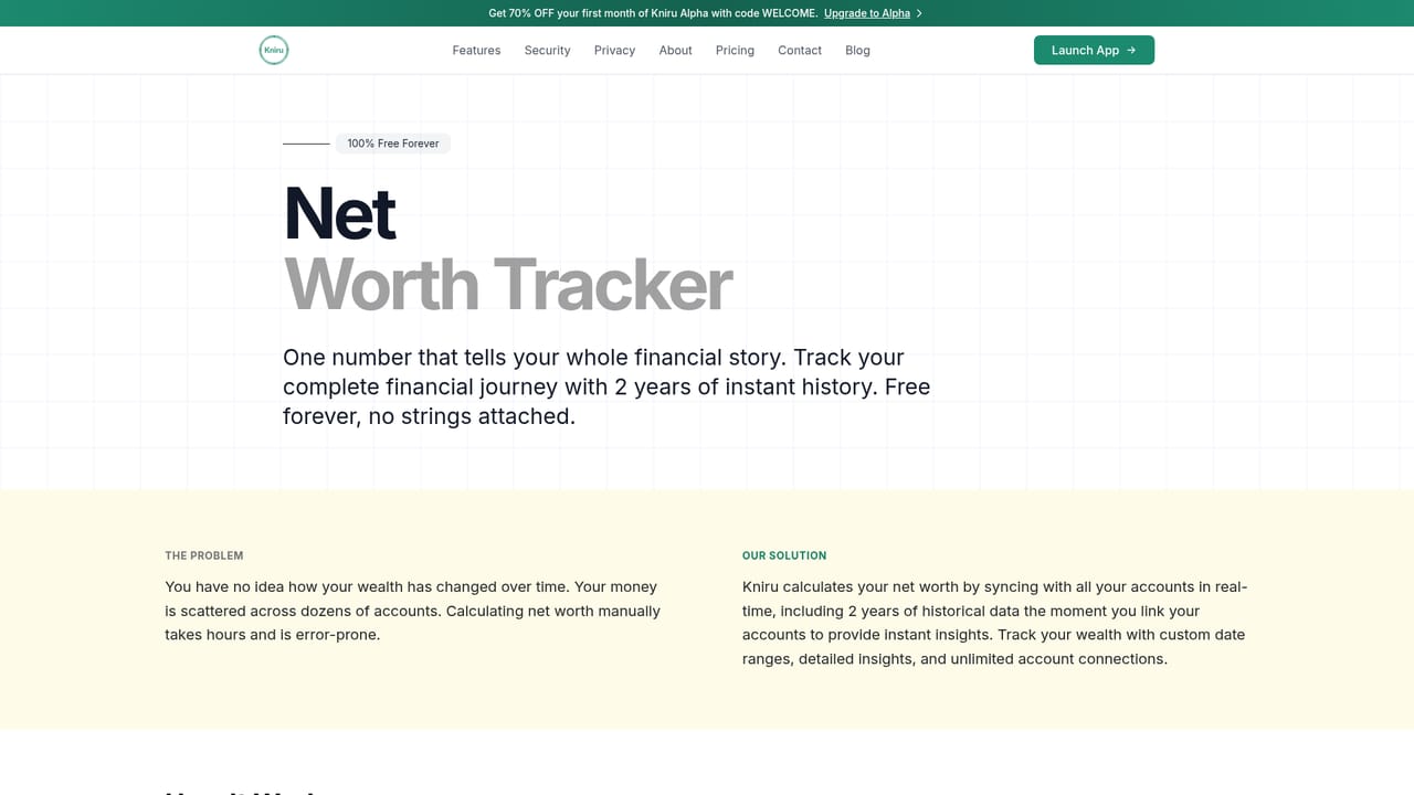 Kniru — Check your net worth