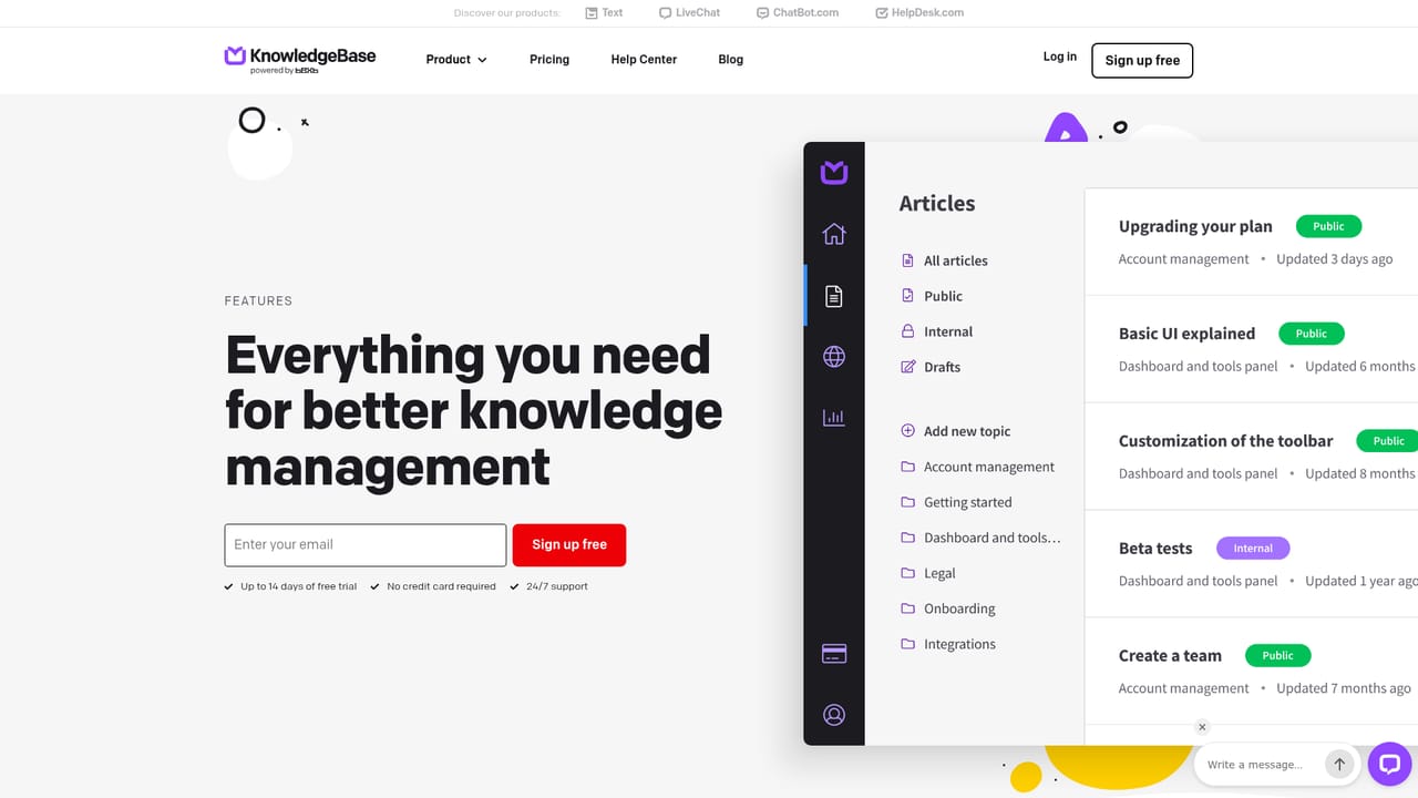 KnowledgeBase AI — Review the feature set