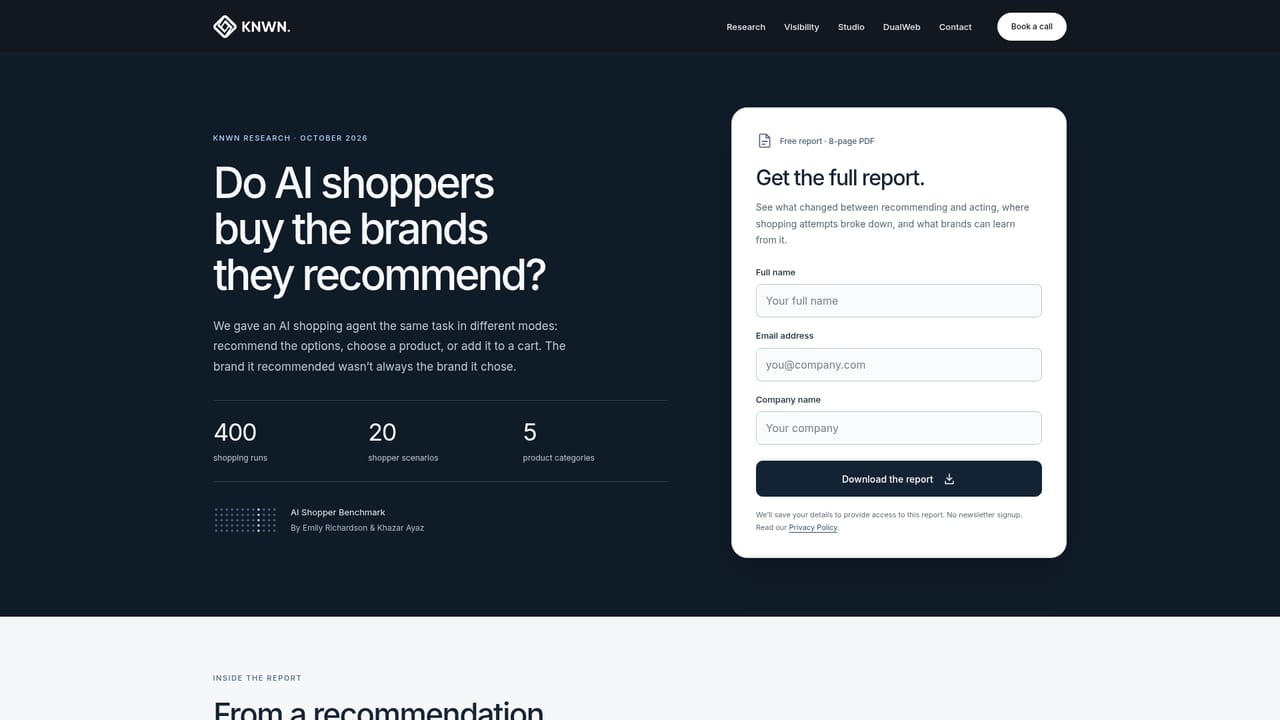 KNWN — Read the benchmark research first