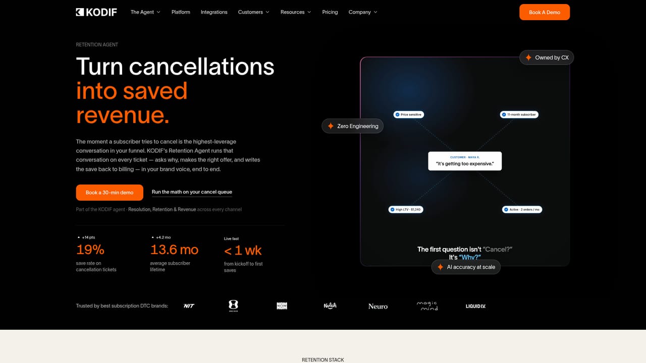 Kodif — Map your retention playbook