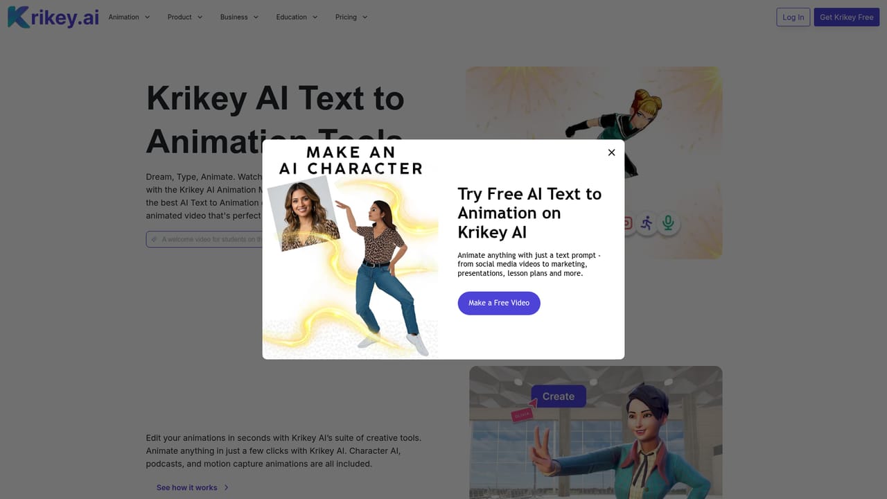 Krikey AI — Write the dialogue and choose a voice