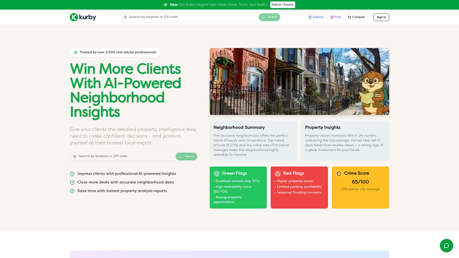 Kurby — Search an address or neighborhood