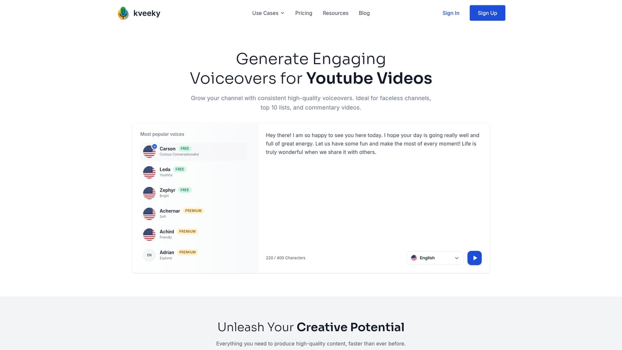 Kveeky — Pick your project type