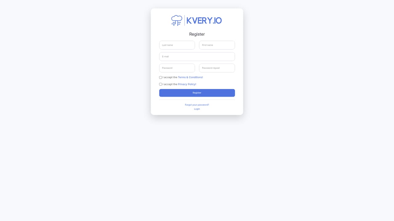Kvery — Create a free account