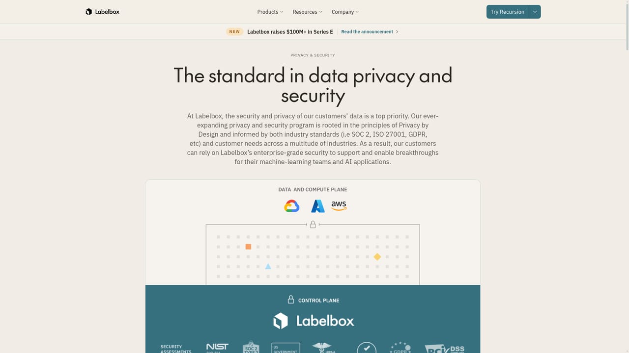 Labelbox — Check security and data handling