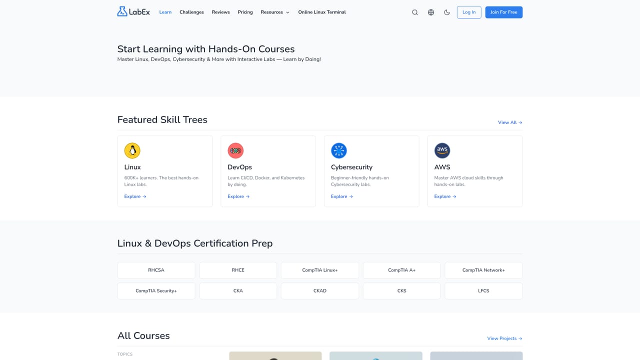 LabEx — Pick a skill tree