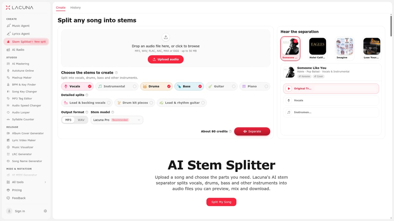 Lacuna — Clean up audio you already own