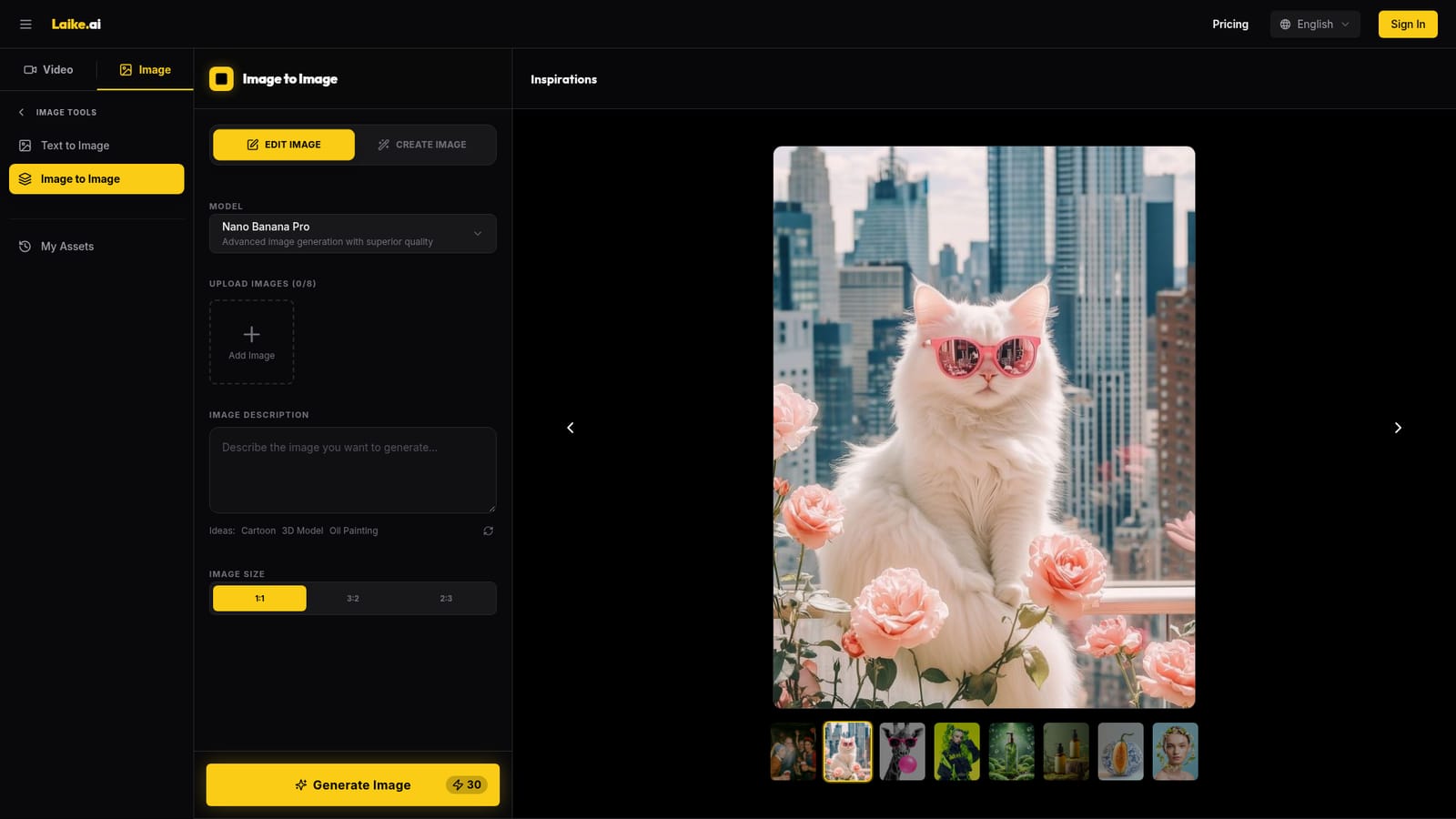 Laike.AI — Open the image-to-image tool