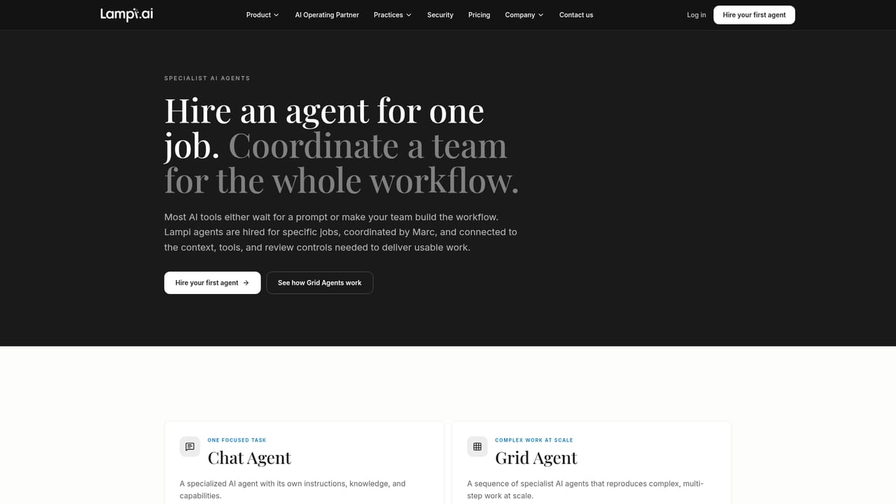 Lampi.ai — Configure or build your first agents