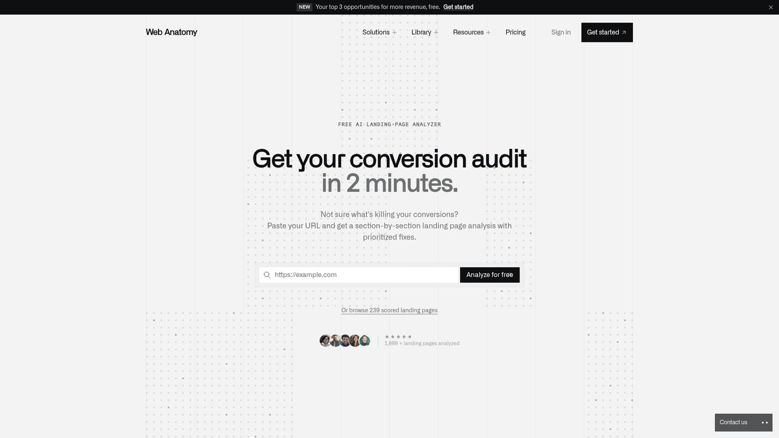 Landing Page Analyzer — Open the analyzer
