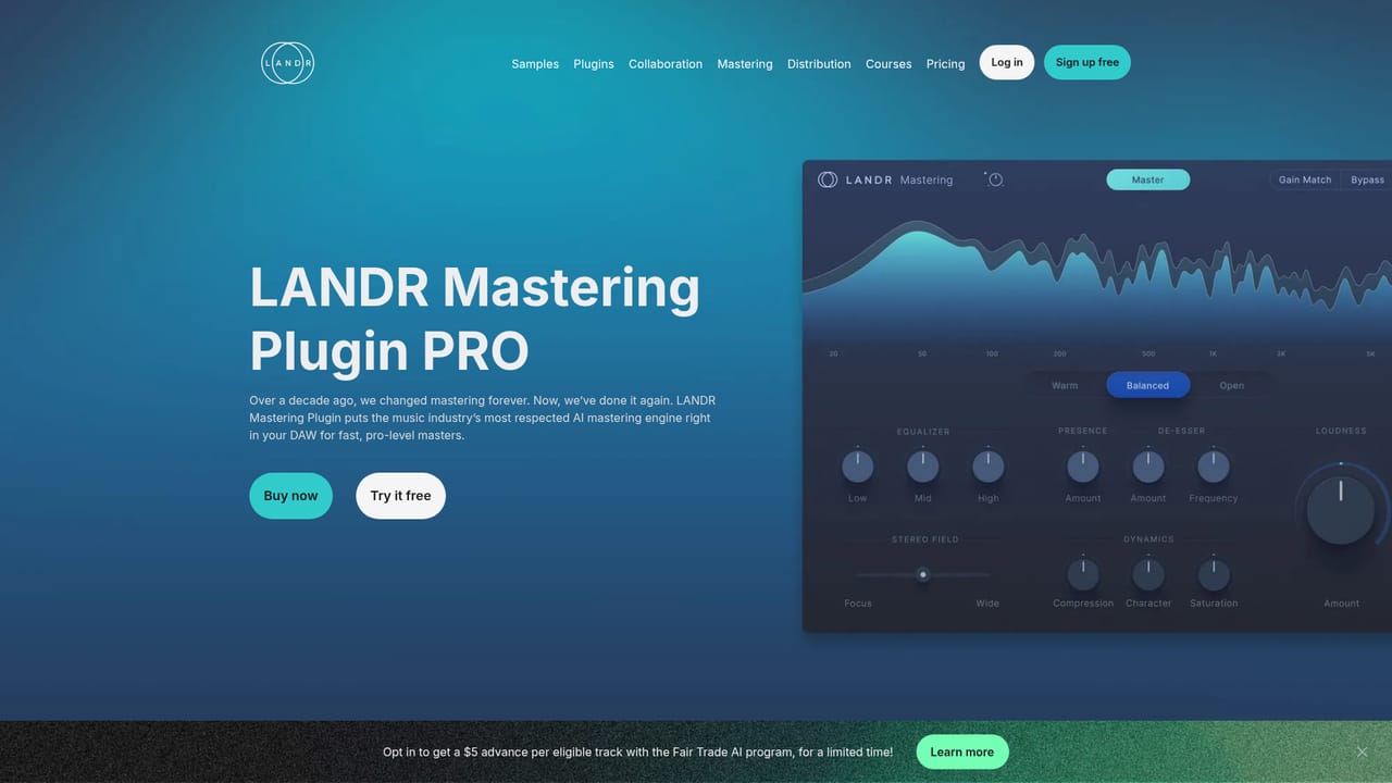 LANDR — Keep mastering inside your DAW