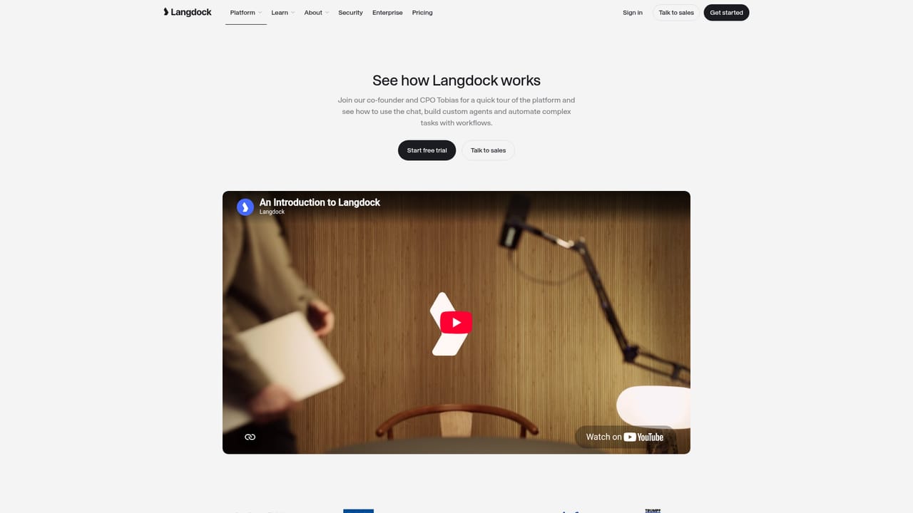 Langdock — Watch the product tour