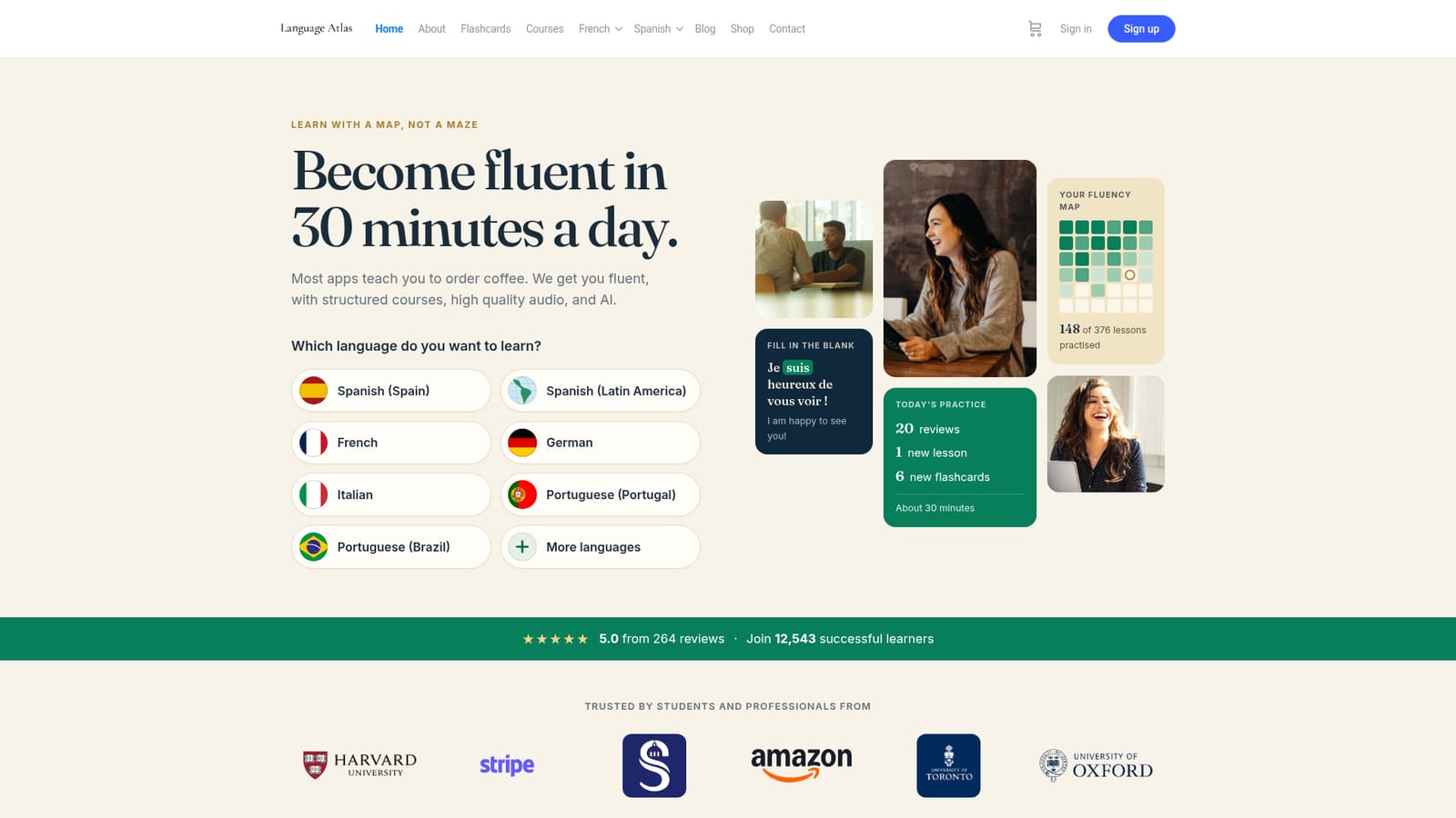 Language Atlas — Choose your target language