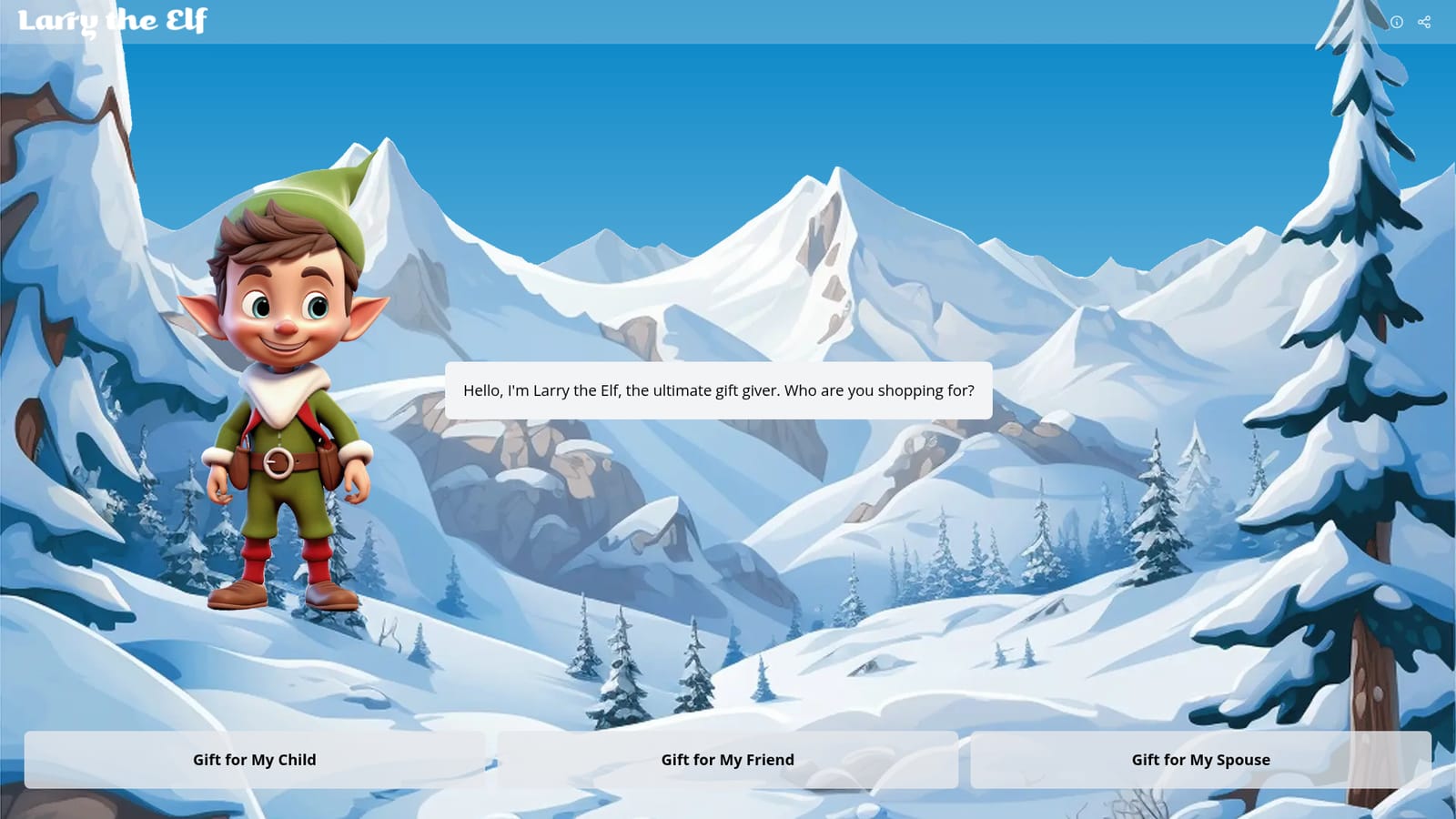 Larry the Elf — Open the homepage