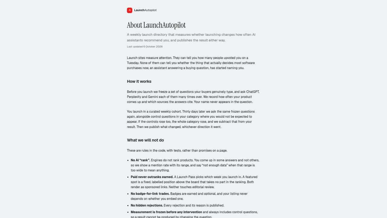 LaunchAutopilot — Understand the measurement rules