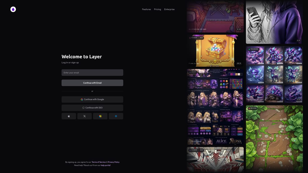 Layer AI — Create an account and open the workspace