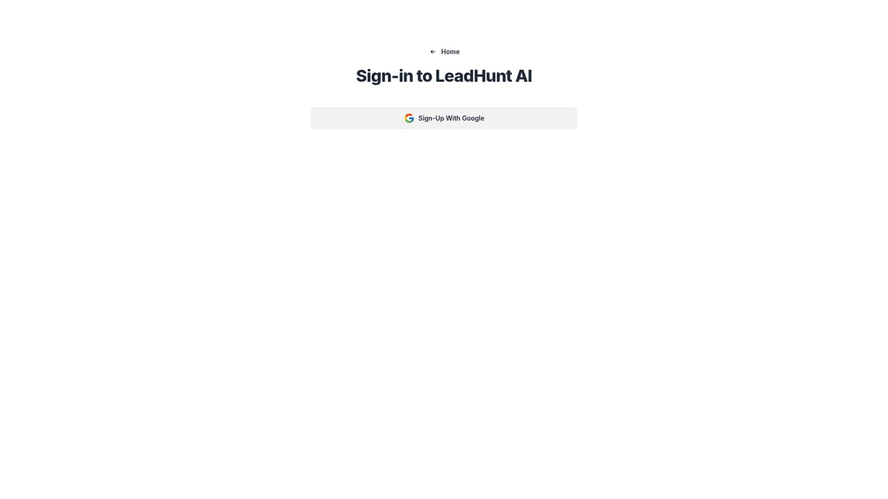 LeadHunt AI — Create your account