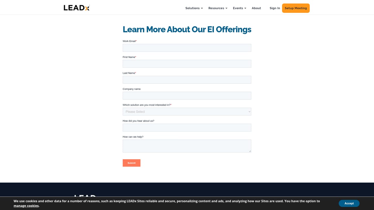 LEADx — Book a setup meeting