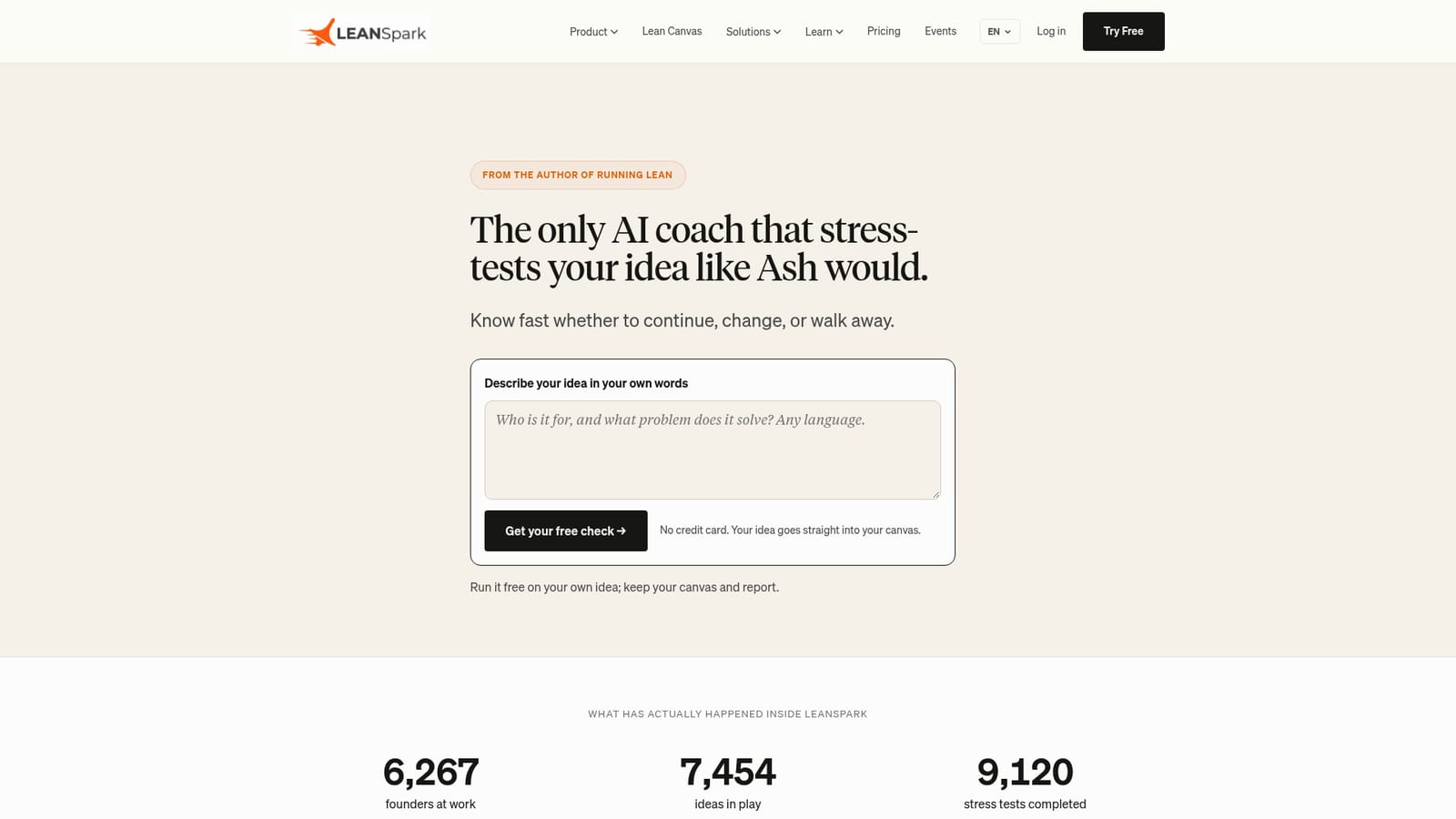 LEANSpark — Describe your idea