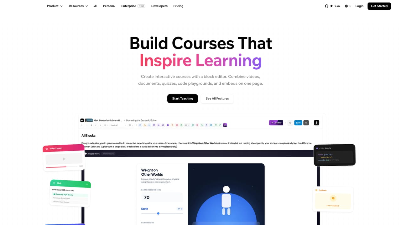LearnHouse — Build your first course
