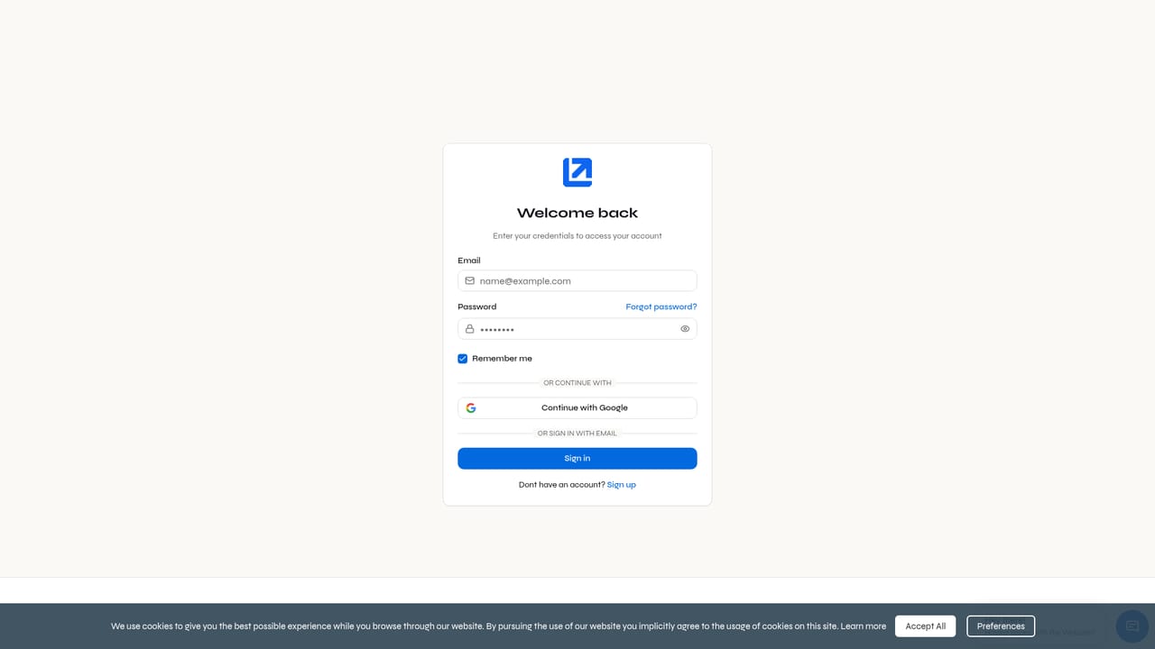 Learnrithm — Sign in to the app
