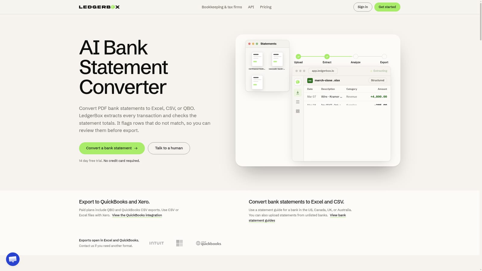 LedgerBox — Create an account and start the trial