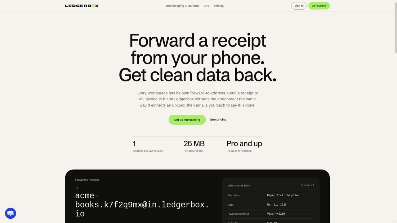 LedgerBox — Forward documents by email instead