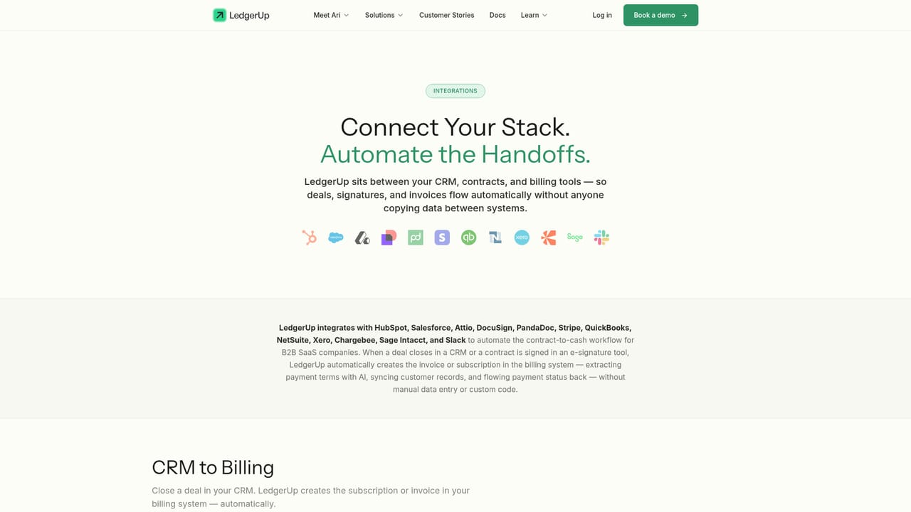 LedgerUp — Connect your finance and billing systems