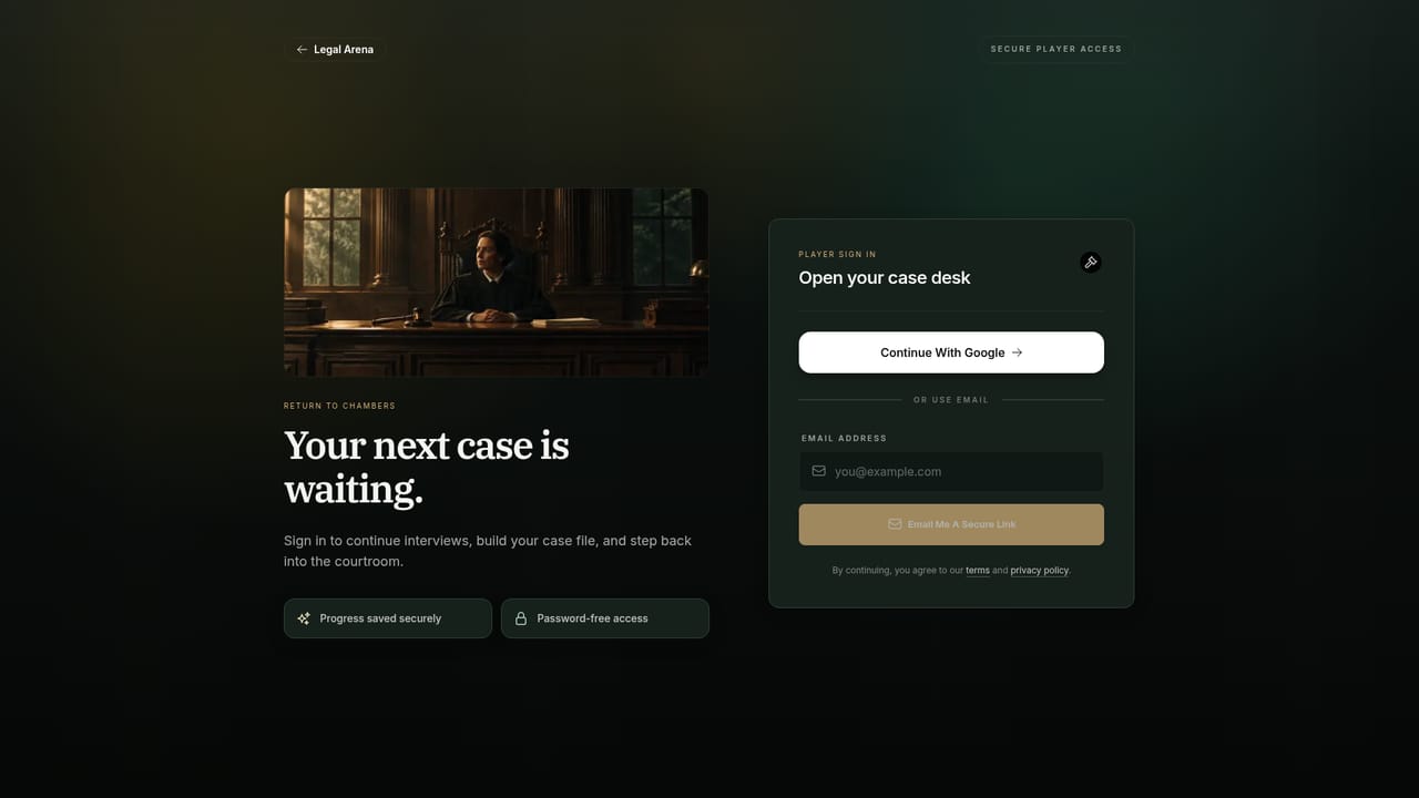 Legal Arena — Claim your free case