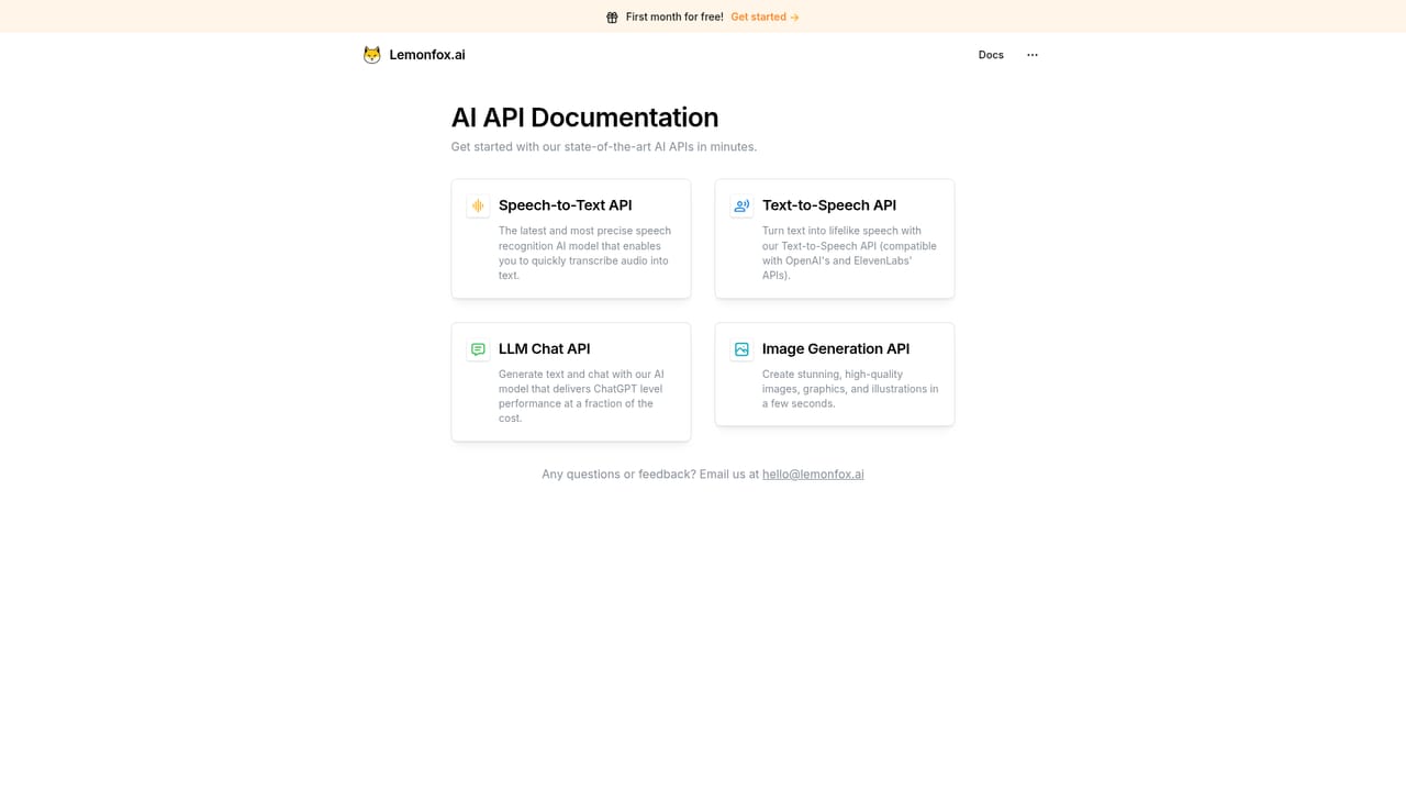 Lemonfox — Review the API documentation