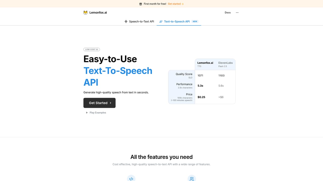 Lemonfox — Try the text-to-speech API