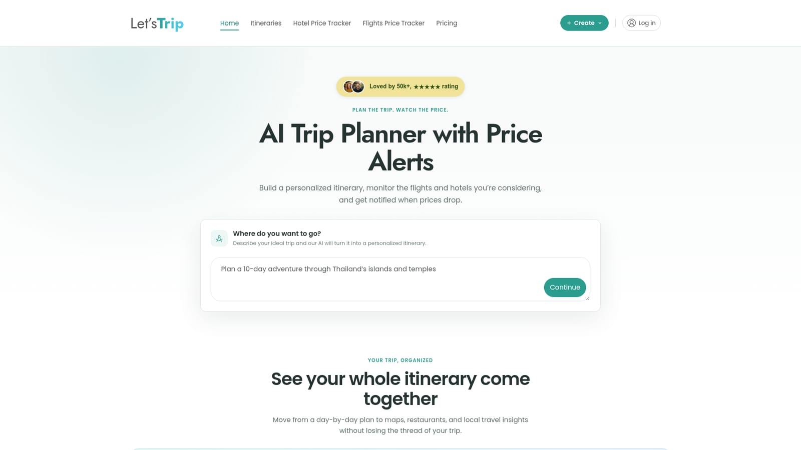 Let's Trip — Describe your trip in plain language
