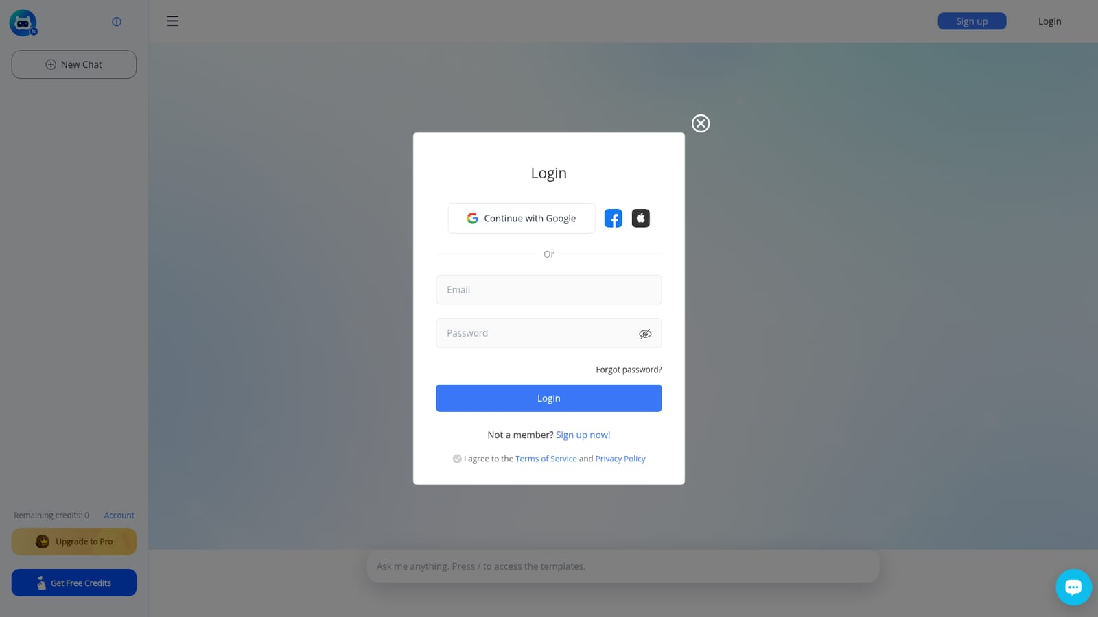 LetsView Chat — Sign in with Google