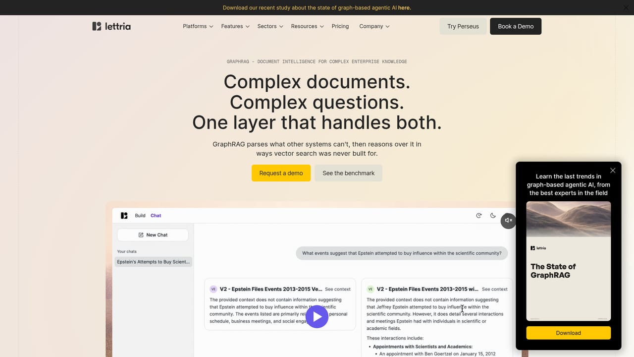Lettria — Study the GraphRAG feature page