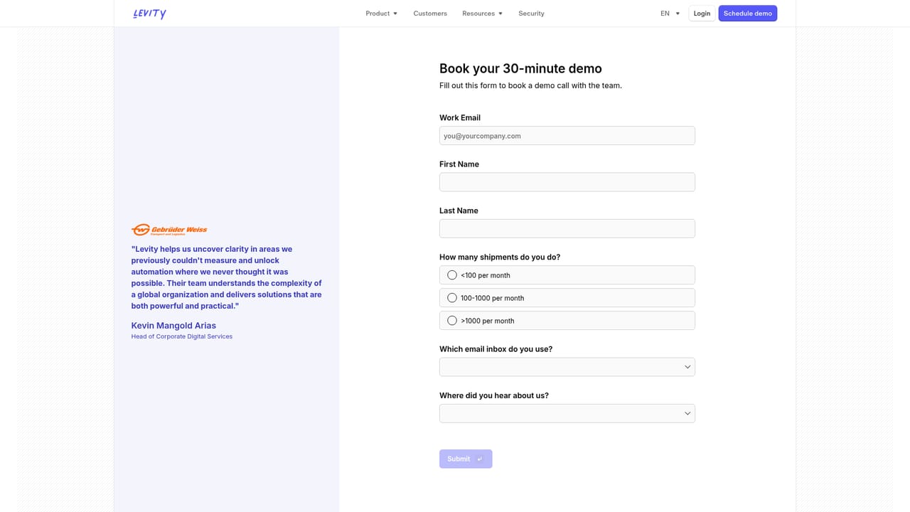 Levity — Book a demo