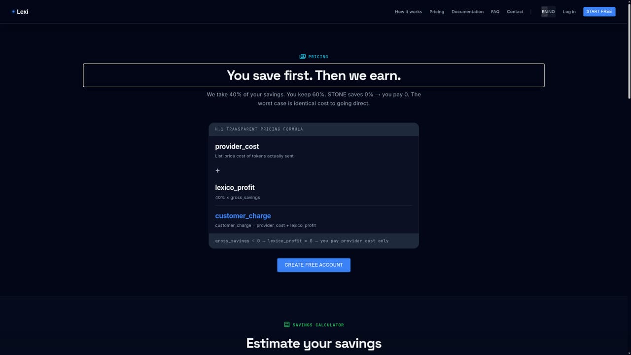 Lexi — Review pricing and billing rules
