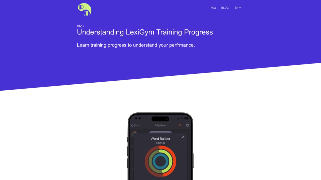 LexiGym — Review your training statistics