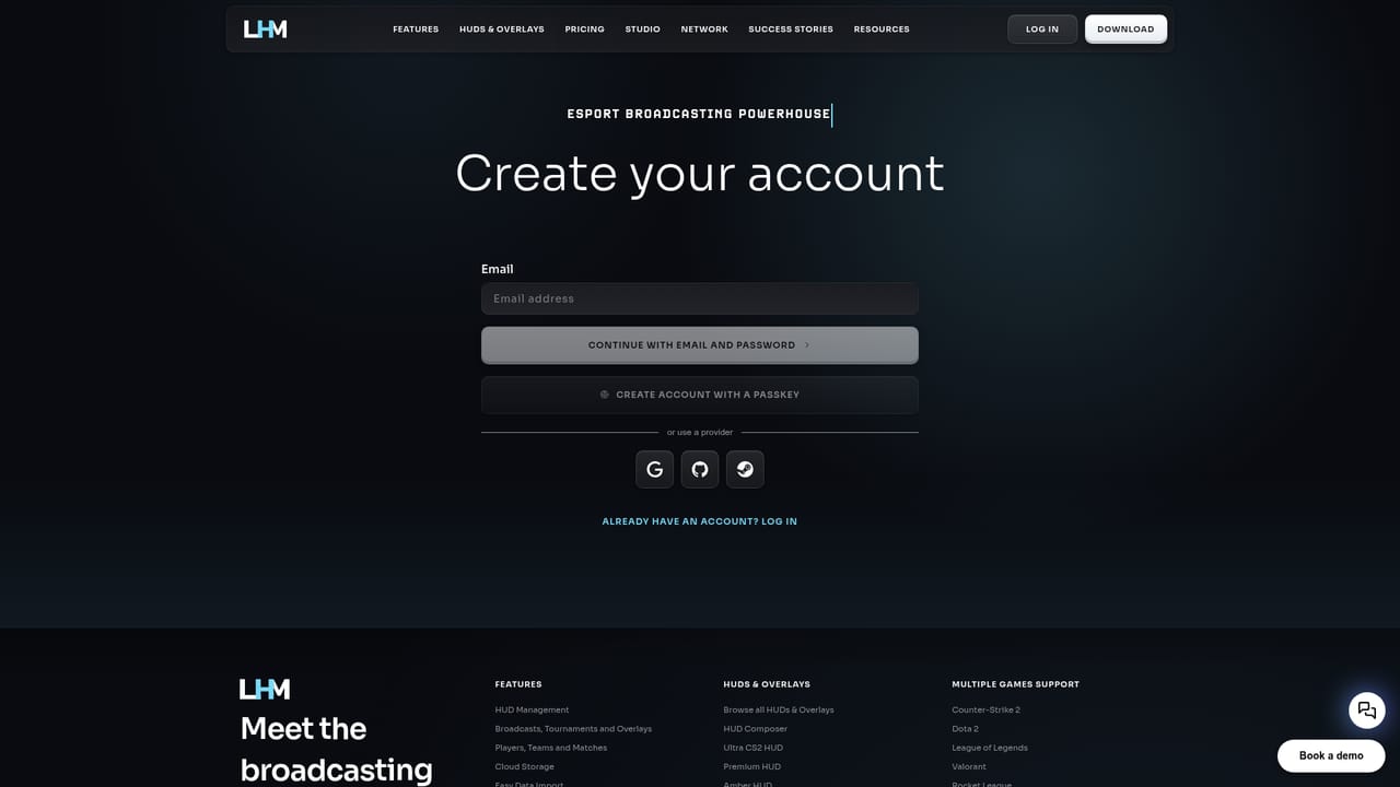 LHM.gg — Create an LHM account