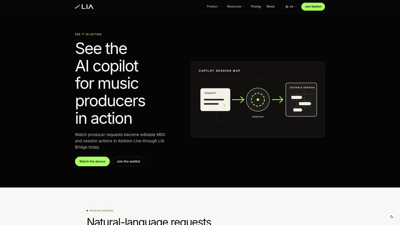 LIA — Watch the current session workflow