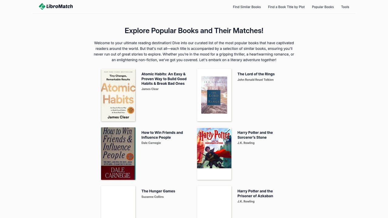 LibroMatch — Try a popular book page instead