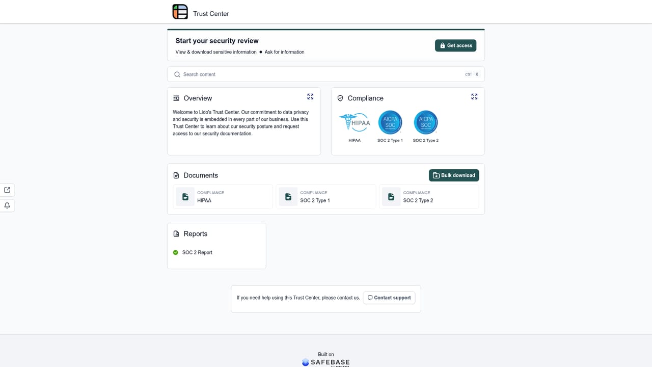 Lido Document Processing — Review security documentation