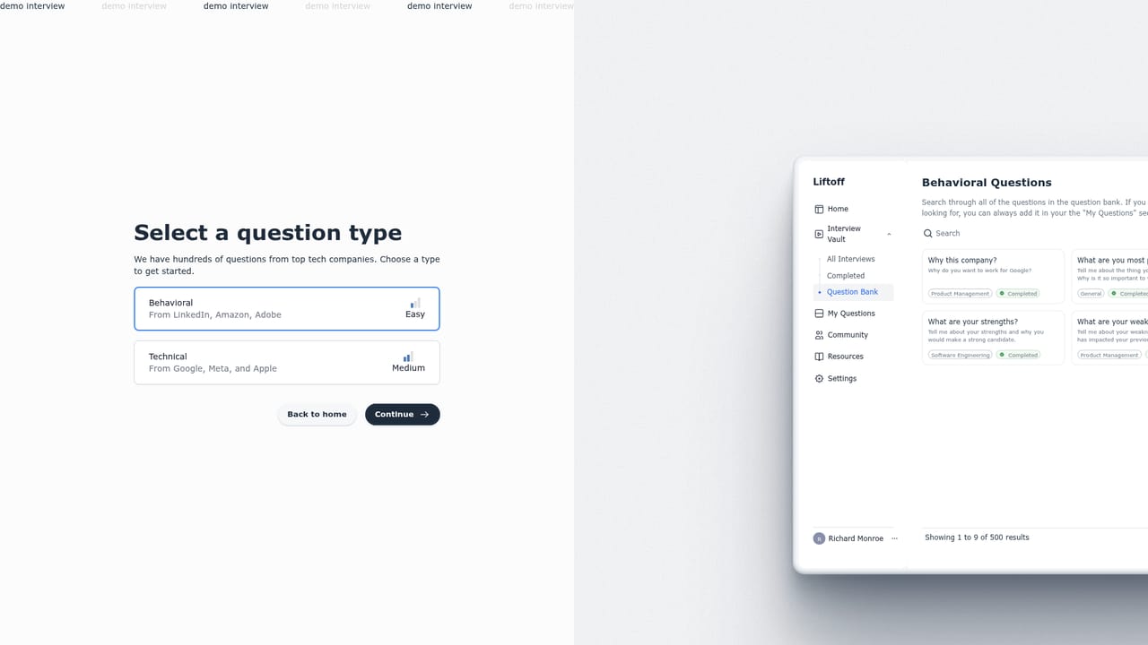 Liftoff — Open the demo