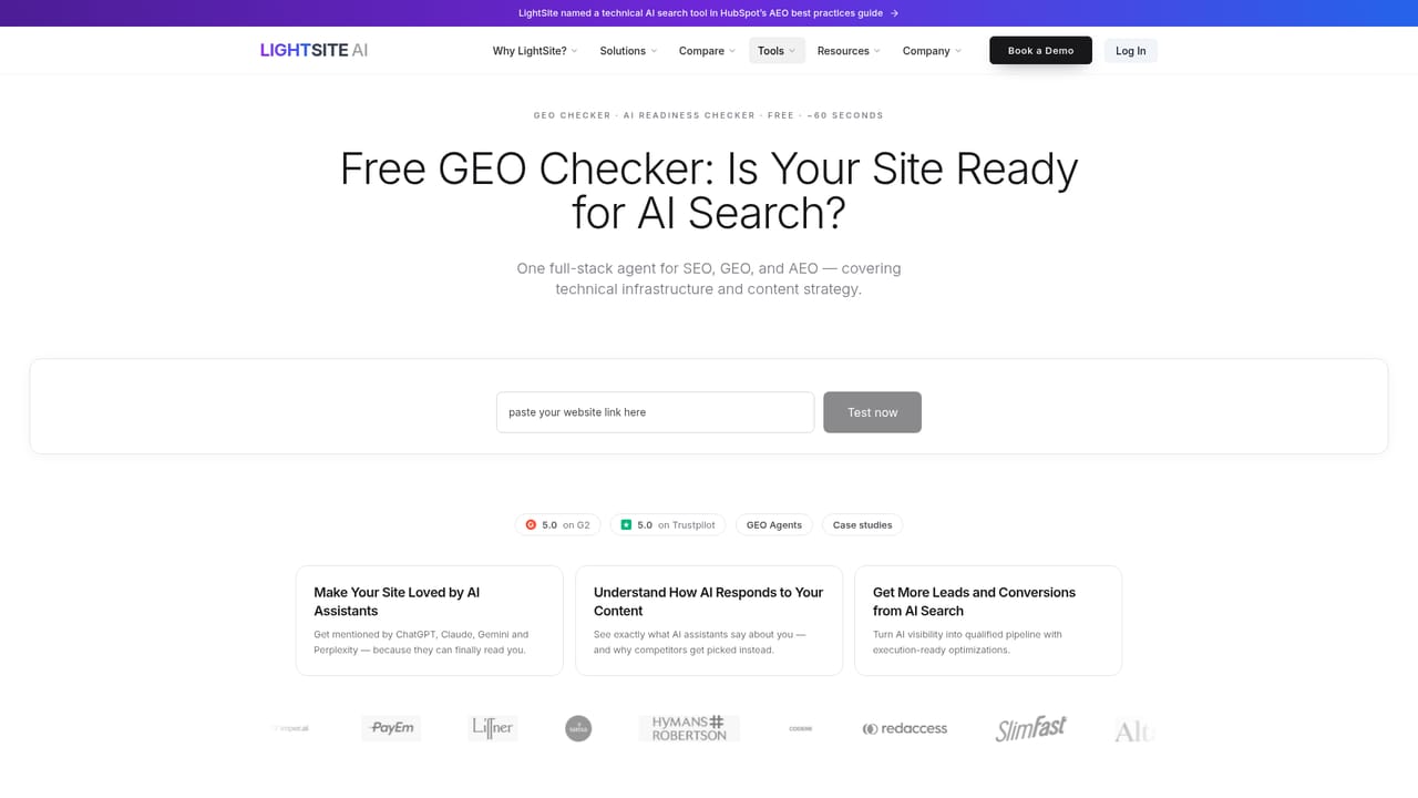 LightSite AI — Run the free GEO check