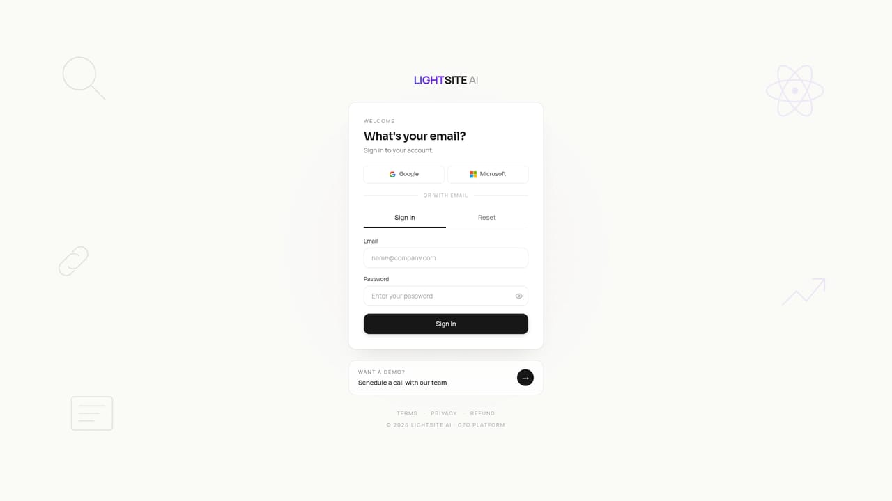 LightSite AI — Create your account