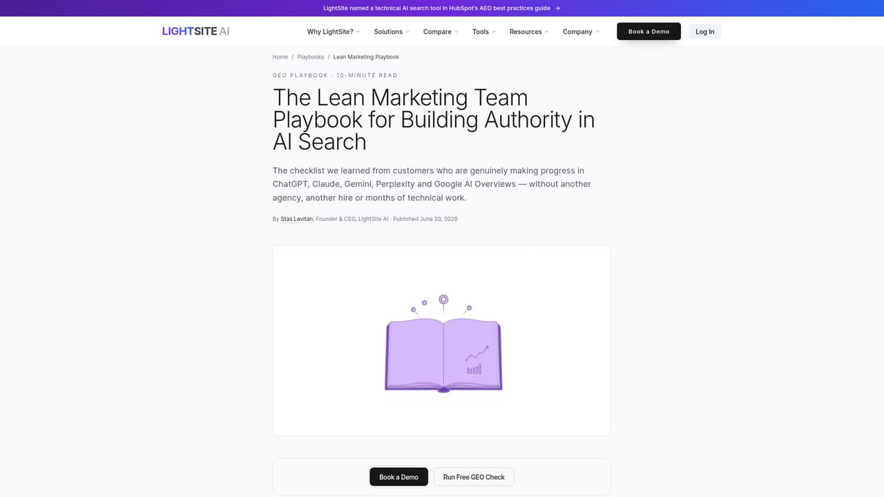 LightSite AI — Study the playbook