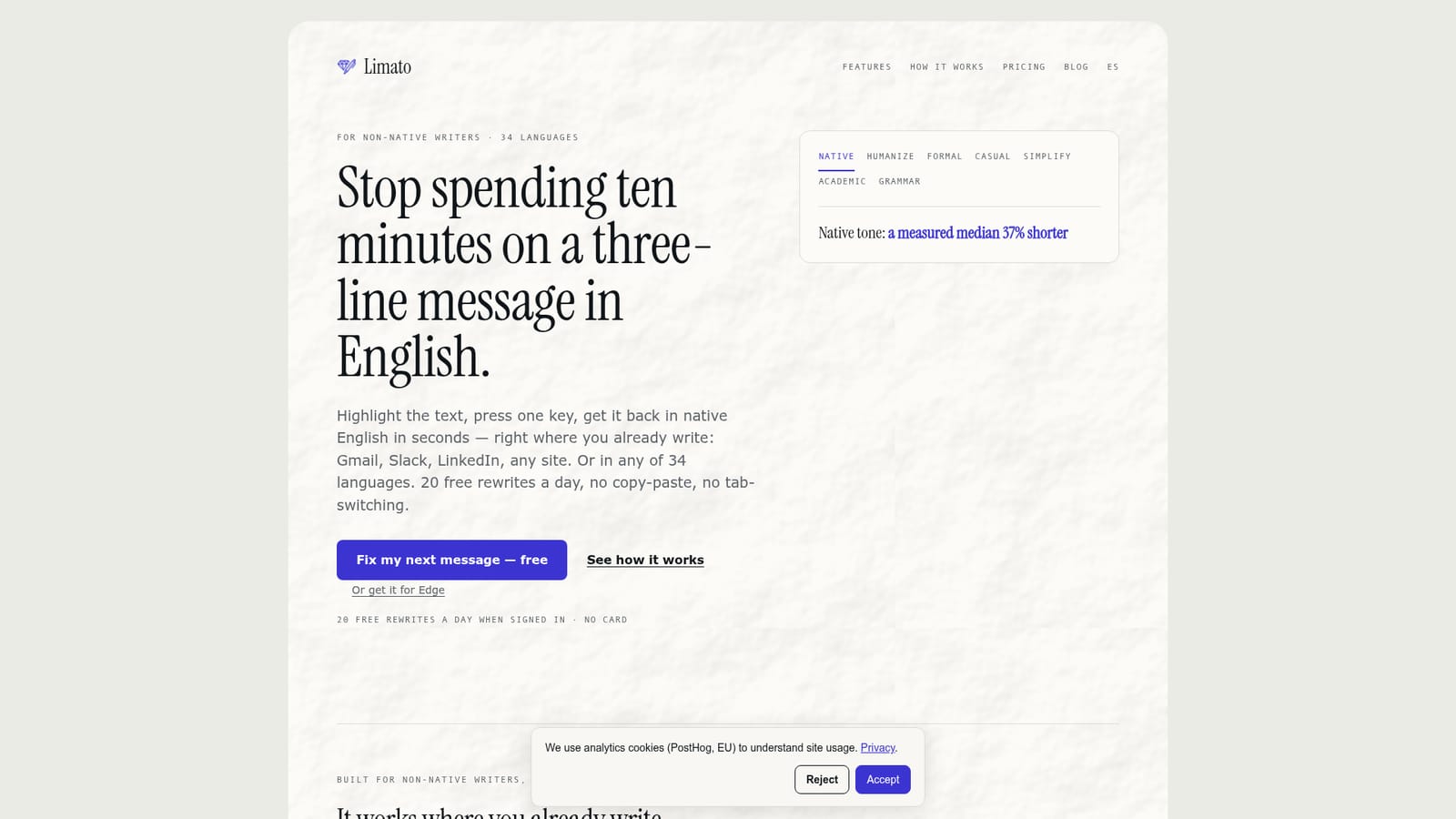Limato — Install the extension