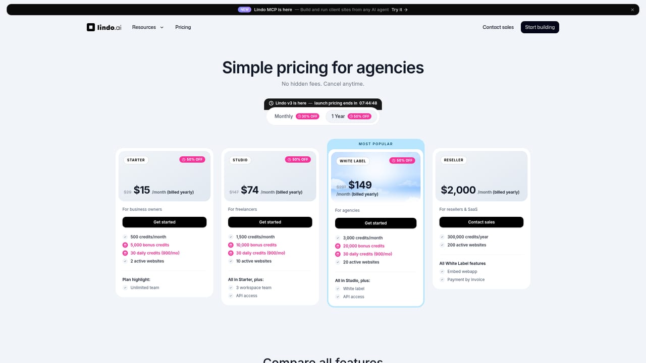 Lindo — Bill and grow the account